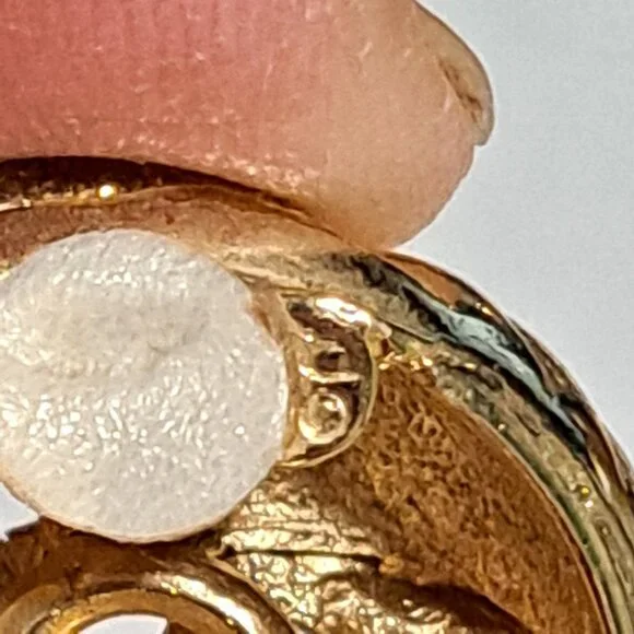 Orena Paris gold tone and glitter clip on earrings - Picture 3 of 8